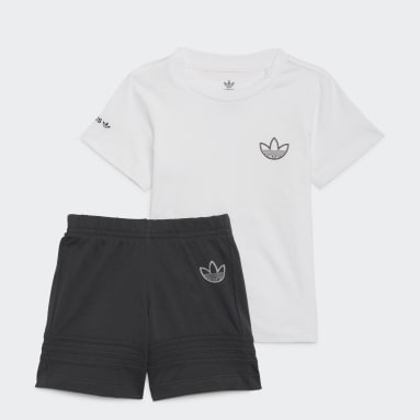 Infants Lifestyle White SPRT 컬렉션 쇼츠 & 티 세트