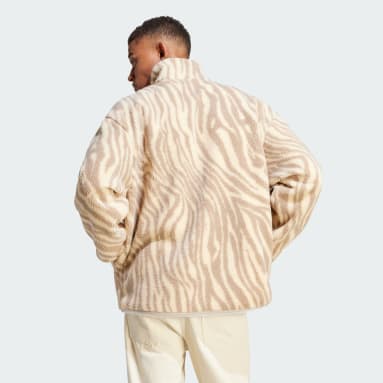 Men's Originals Beige Graphics Animal polar fleece Jacket
