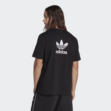 Men Originals Black Adicolor Classics Back and Front Trefoil Boxy Tee