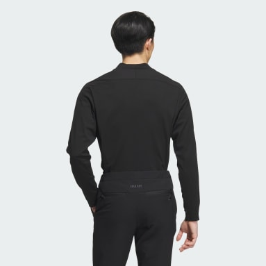 Men Golf Black Go-To Mock Neck Short Sleeve Golf Shirt