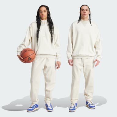 Μπάσκετ Λευκό adidas Basketball Fleece Joggers