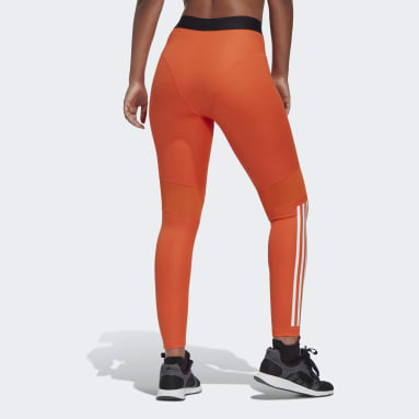 Leggings 7/8 Hyperglam 3-Stripes Arancione Donna Fitness & Training