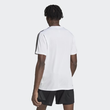 Train Essentials 3-Stripes Training T-skjorte Hvit