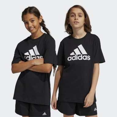 adidas T-shirt en coton Essentials Big Logo Noir Enfants Sportswear