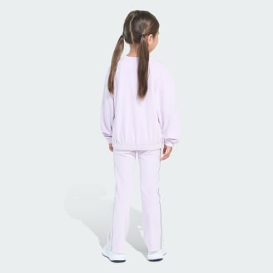 Long Sleeve Crewneck Velour Set Kids