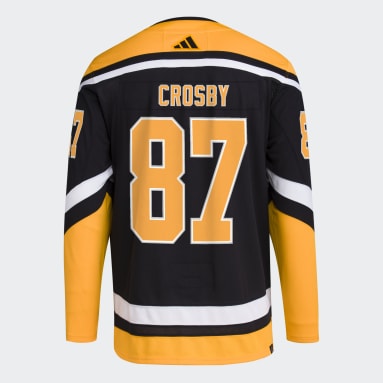 Men Hockey Black Penguins Crosby Authentic Reverse Retro Wordmark Jersey