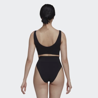 Women Training Black Active Seamless Micro-Stretch Scoop Lounge Bra