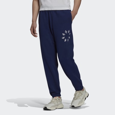 Men's Originals Blue Adicolor Shattered Trefoil Sweat Pants