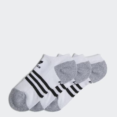 AdidasYouth Originals White Roller No-Show Socks 3 Pairs