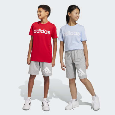 เด็ก Sportswear สีเทา กางเกงขาสั้นผ้าฝ้าย Essentials Big Logo