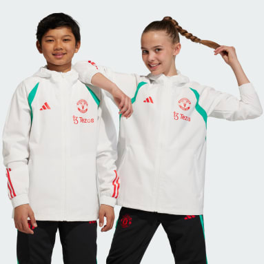 Manchester United Tiro 23 All-Weather Jacket Kids Bialy