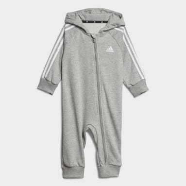 Macacão em Moletão 3-Stripes Essentials — Criança Cinzento Criança Sportswear