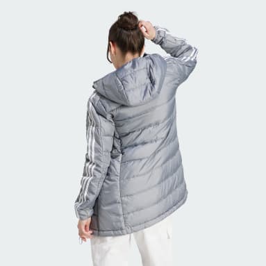 Women Sportswear Grey Essentials 3-Stripes Light Down Hooded Parka
