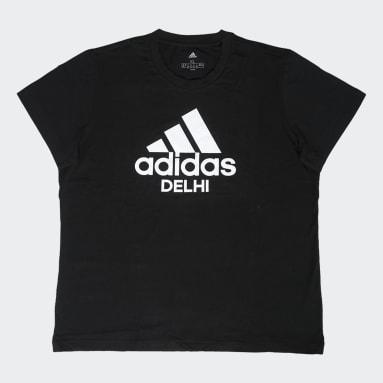 Men Training Black SPORT PERFORMANCE DELHI LOGO GRAPHIC TEE