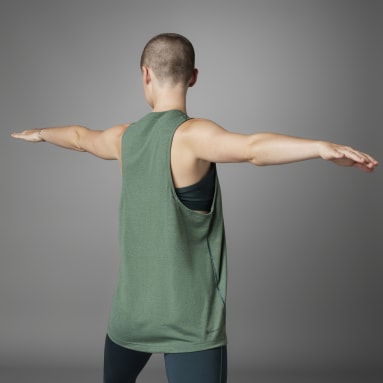 Camiseta sin mangas Authentic Balance Yoga Verde Mujer Yoga