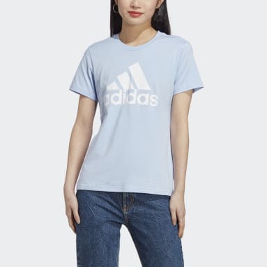 T-shirt LOUNGEWEAR Essentials Logo Bleu Femmes Sportswear