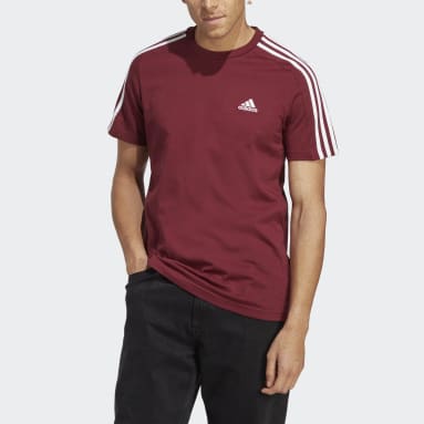 Polera Essentials 3 Tiras Tejido Jersey Granate Hombre Sportswear