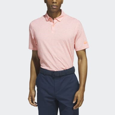 Polo de golf rayé Go-To Orange Hommes Golf