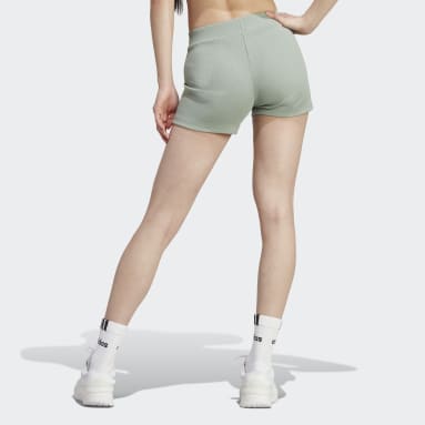 Women Training Green Lounge Rib Booty Shorts