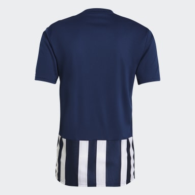 Men Football Blue Striped 21 Jersey