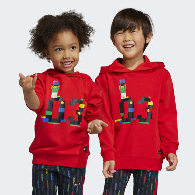 Camisola com Capuz adidas x Classic LEGO® Vermelho Criança Sportswear
