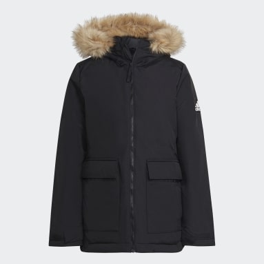 Parka com Capuz Utilitas Preto Mulher Sportswear