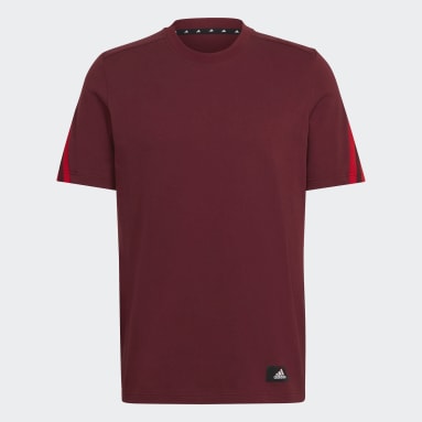 Polera adidas Sportswear Future Icons 3 Tiras Granate Hombre Sportswear