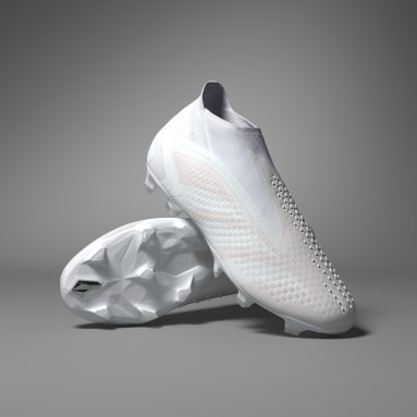 Botas de Futebol Predator Accuracy+ – Piso firme Branco Futebol