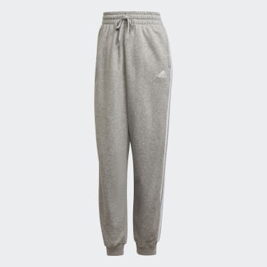 Pants Essentials Studio Lounge 3 Franjas Gris Mujer Sportswear