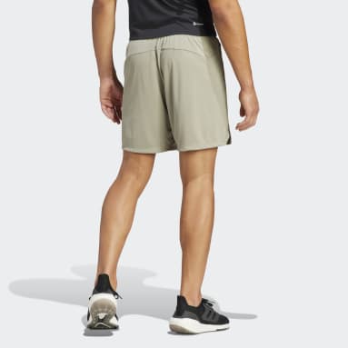 Short imprimé en PU Workout vert Hommes Entraînement