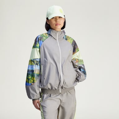 adidas by Stella McCartney Earth Collage Woven Fermuarlı Üst