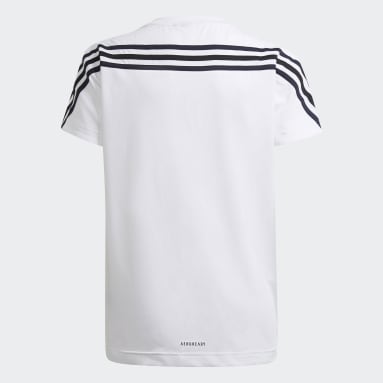 Camiseta Marimekko Primegreen AEROREADY Training 3 Rayas Estampado Floral Blanco Niña Sportswear