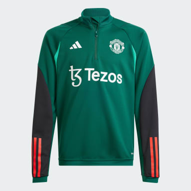 Kinder Fußball Manchester United Tiro 23 Kids Trainingsoberteil Grün