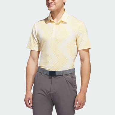 Men's Golf Beige Ultimate365 Allover Print Polo Shirt