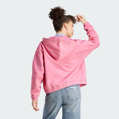 Women's Sportswear Pink ALL SZN Fleece Washed Full-Zip Hooded Track Top