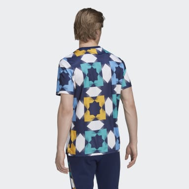 Camiseta Prepartido Argelia Azul Hombre Fútbol