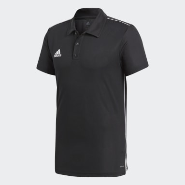 Männer Fußball Core 18 Climalite Poloshirt Schwarz