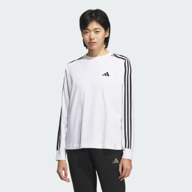 エッセンシャルズ プラス スリーストライプス 長袖Tシャツ