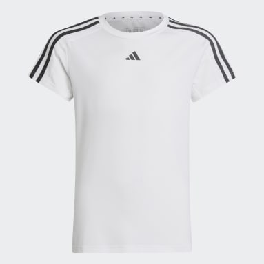 Polo de Entrenamiento Train Essentials AEROREADY 3 Tiras Ajuste Ceñido Blanco Niña Sportswear