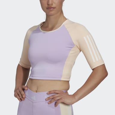 T-shirt Hyperglam Training Crop Violet Femmes Fitness Et Training