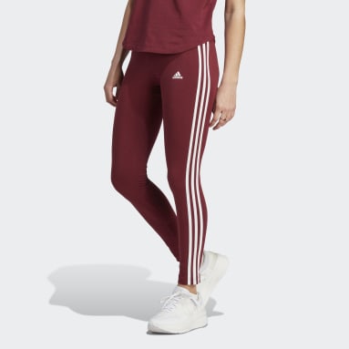 Dam Sportswear Burgundy LOUNGEWEAR Essentials 3-Stripes Leggings