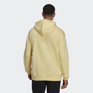 Men Sportswear Yellow Essentials FeelVivid Cotton Fleece Drop Shoulder Hoodie