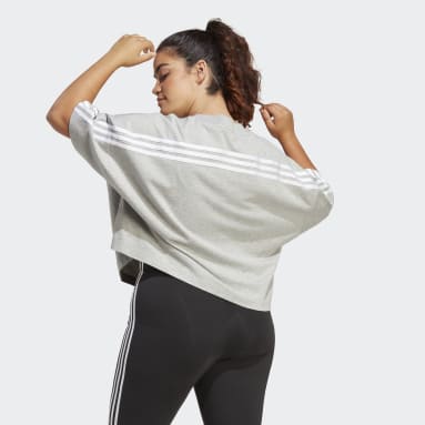 Women Sportswear Grey Future Icons 3-Stripes Tee (Plus Size)