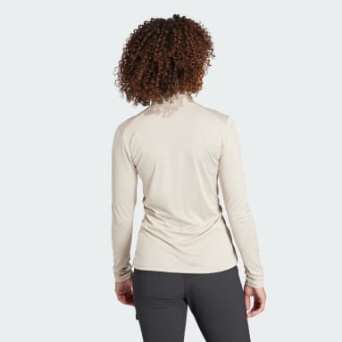 Terrex Multi Half-Zip Long Sleeve T-skjorte Beige