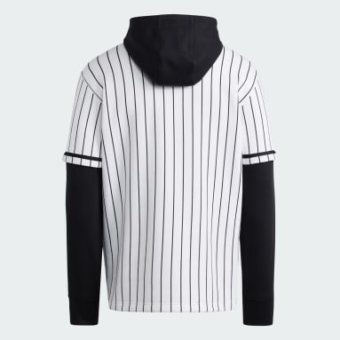 adidas Dugout Pinstripe Youth Hooded Jersey