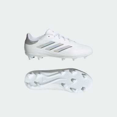 Kids Football White Copa Pure II League Firm Ground Boots