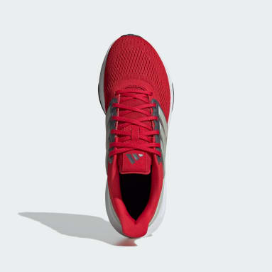 Adidas mens red running shoes clearance