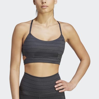 Frauen Fitness & Training Yoga Studio Light-Support Sport-BH Grau