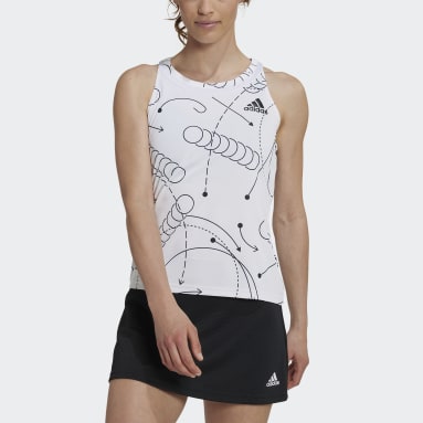 Camisola de Alças Club Tennis Branco Mulher Ténis