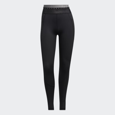 Women Training Black Techfit Badge of Sport Long Tights